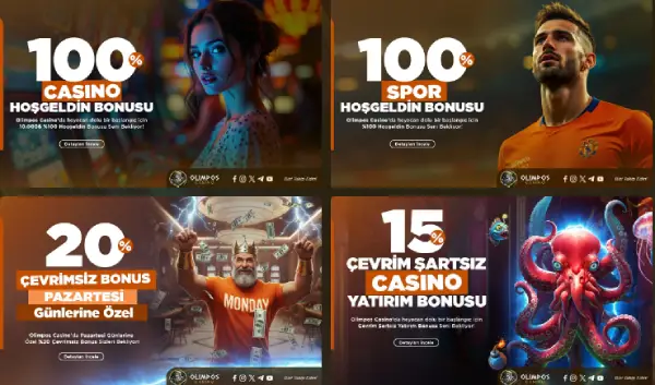 Olimposcasino bonus örnekleri